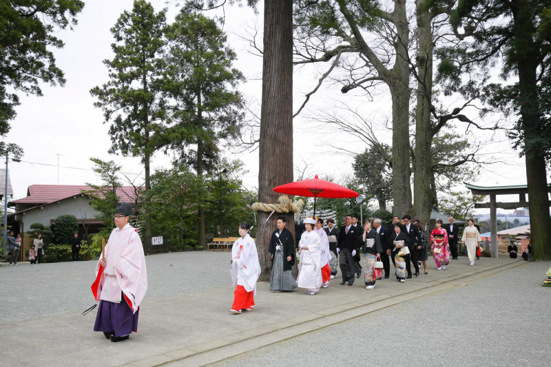 神社挙式：参進の儀